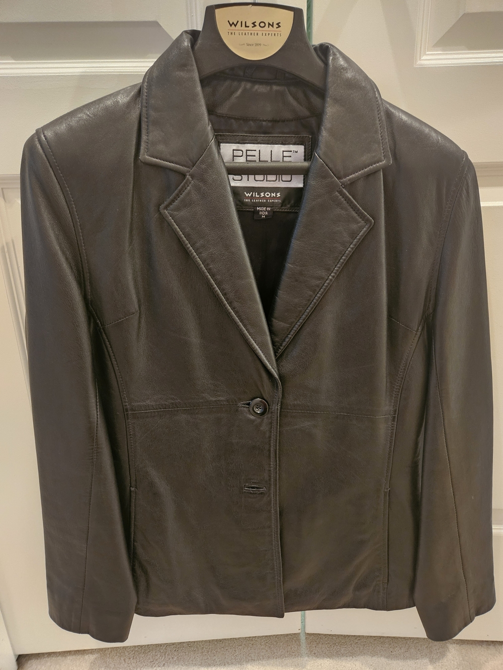 Wilson Black Leather Blazer Jacket